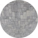 Square Machine Washable Transitional Smokey Gray Rug, wshpat2183