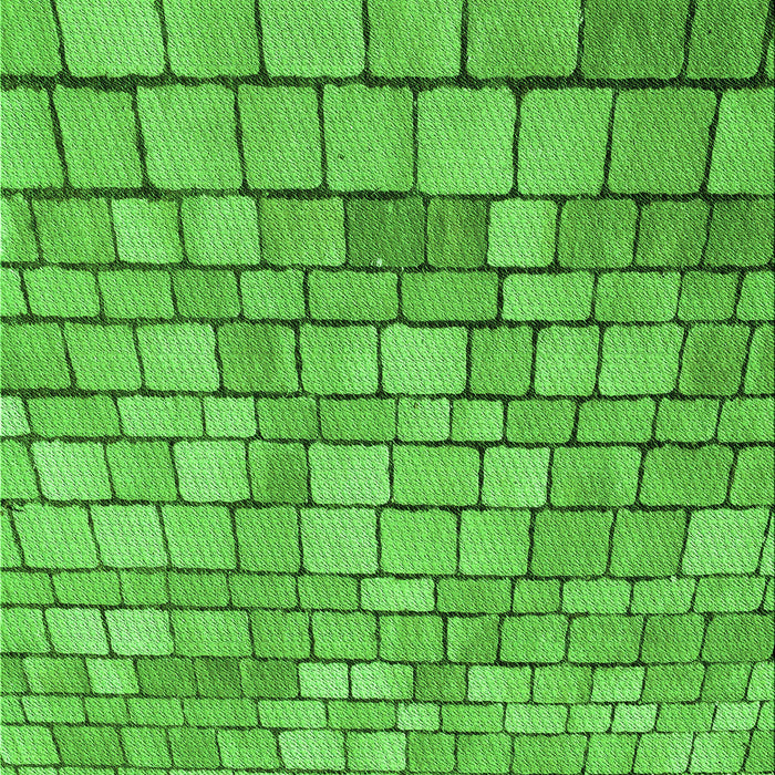 Patterned Emerald Green Rug, pat2184grn