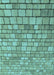 Patterned Turquoise Green Rug, pat2184lblu