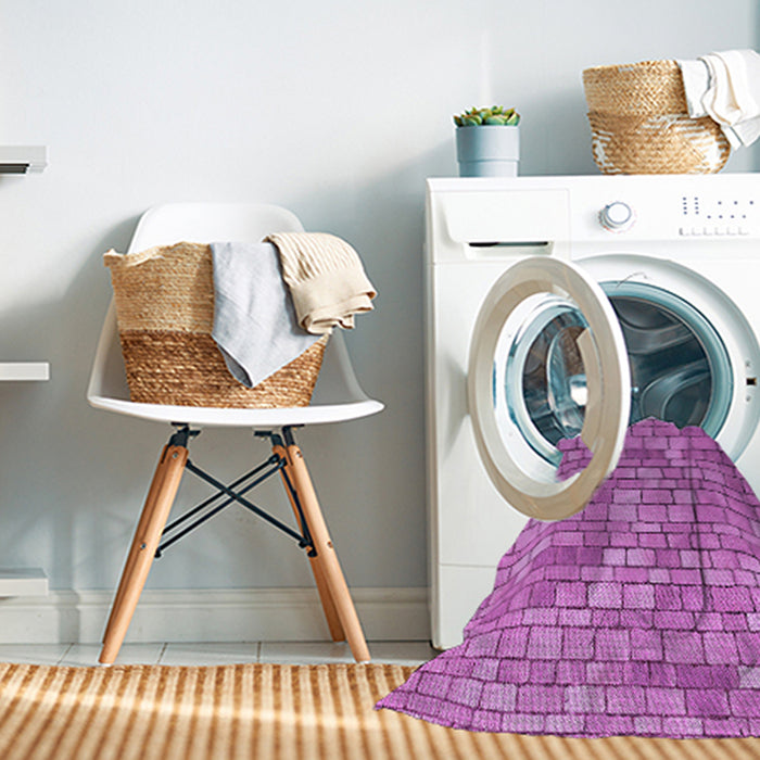 Machine Washable Transitional Violet Purple Rug in a Washing Machine, wshpat2184pur