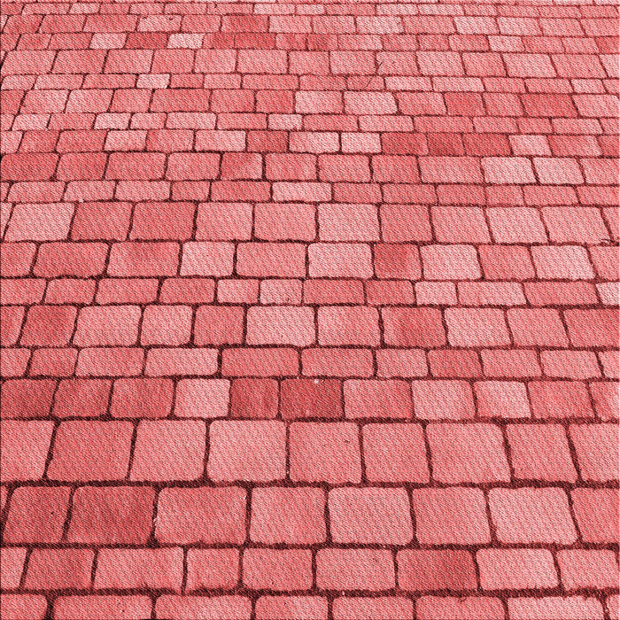 Round Patterned Red Rug, pat2184rd