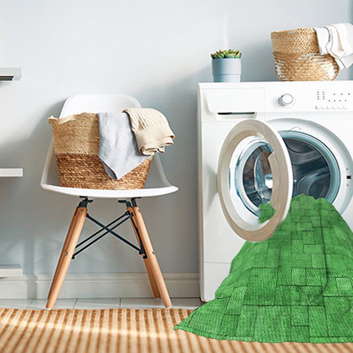 Machine Washable Transitional Neon Green Rug in a Washing Machine, wshpat2185grn