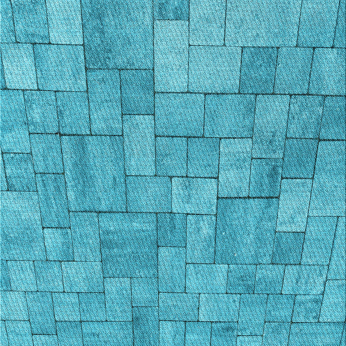 Patterned Dark Turquoise Green Rug, pat2185lblu