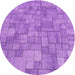 Square Machine Washable Transitional Violet Purple Rug in a Living Room, wshpat2185pur