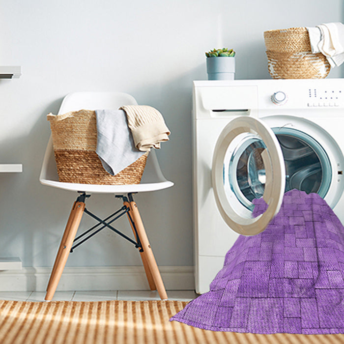 Machine Washable Transitional Violet Purple Rug in a Washing Machine, wshpat2185pur
