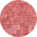 Square Machine Washable Transitional Fire Red Rug in a Living Room, wshpat2185rd