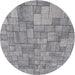 Square Machine Washable Transitional Silver Gray Rug, wshpat2185