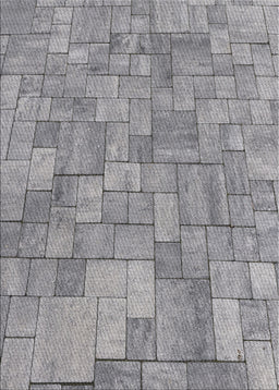 Patterned Silver Gray Novelty Rug, pat2185