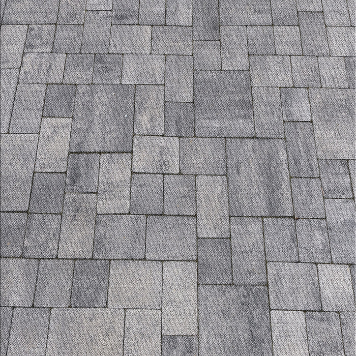 Patterned Silver Gray Novelty Rug, pat2185