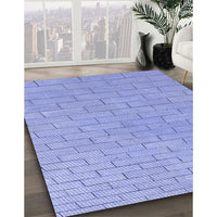 Patterned Light Slate Blue Rug, pat2186blu