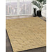 Machine Washable Transitional Yellow Orange Rug in a Family Room, wshpat2186brn