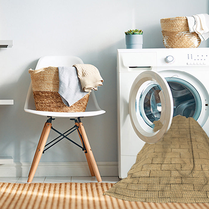 Machine Washable Transitional Yellow Orange Rug in a Washing Machine, wshpat2186brn