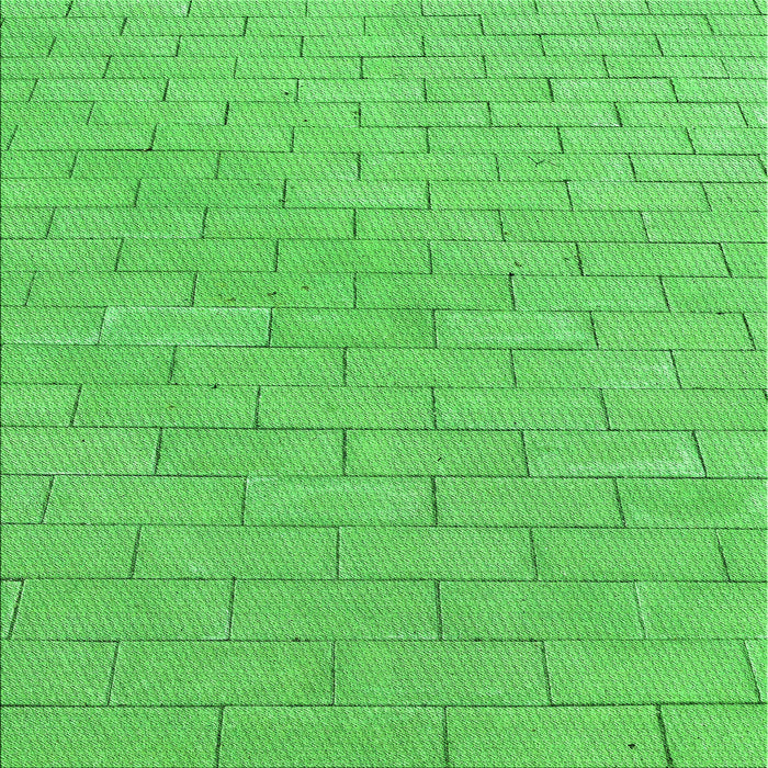 Round Patterned Neon Green Rug, pat2186grn