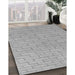 Machine Washable Transitional Gray Rug in a Family Room, wshpat2186gry