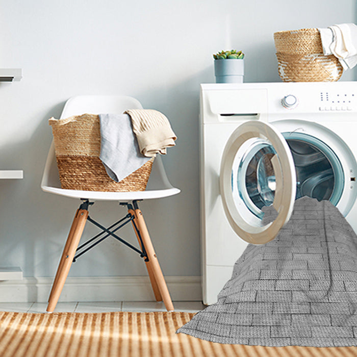 Machine Washable Transitional Gray Rug in a Washing Machine, wshpat2186gry