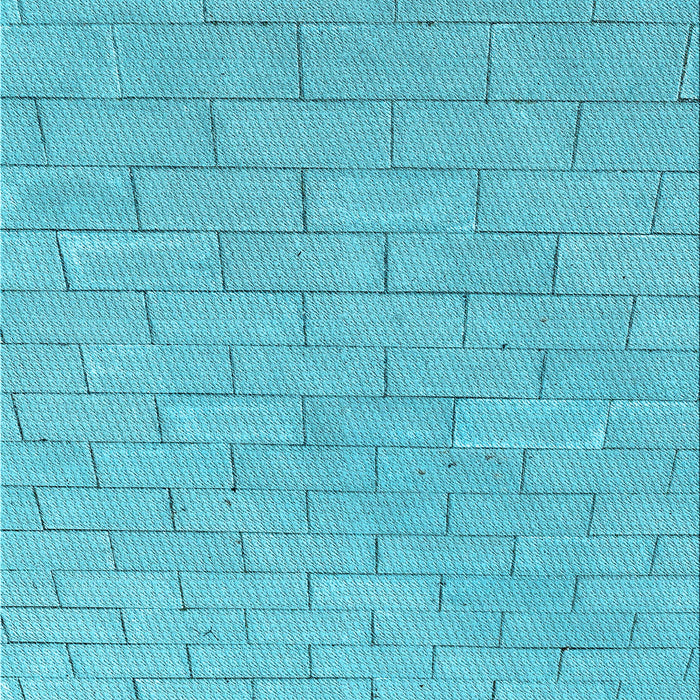 Patterned Dark Turquoise Green Rug, pat2186lblu