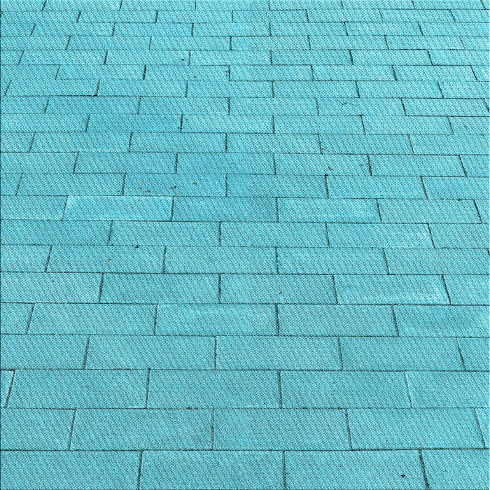 Round Patterned Dark Turquoise Green Rug, pat2186lblu