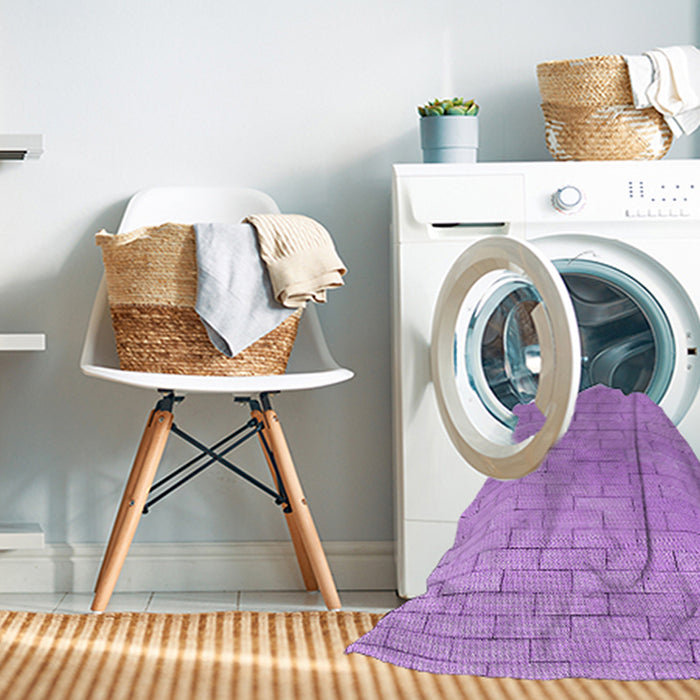 Machine Washable Transitional Violet Purple Rug in a Washing Machine, wshpat2186pur
