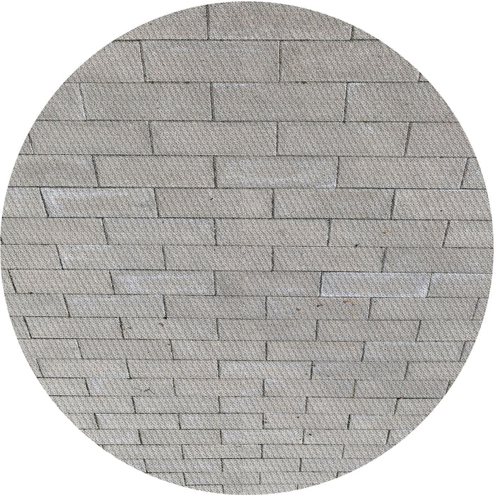 Sideview of Patterned Gray Novelty Rug, pat2186