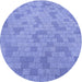 Square Patterned Sky Blue Rug, pat2187blu