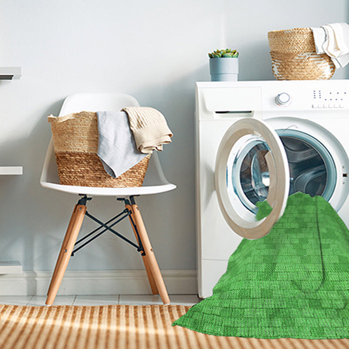 Machine Washable Transitional Neon Green Rug in a Washing Machine, wshpat2187grn