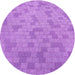Square Patterned Violet Purple Rug, pat2187pur