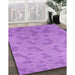 Patterned Violet Purple Rug in Family Room, pat2187pur