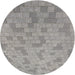 Sideview of Patterned Ash Gray Novelty Rug, pat2187