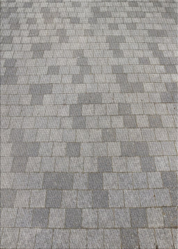 Patterned Ash Gray Novelty Rug, pat2187