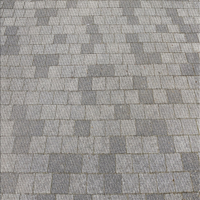 Patterned Ash Gray Novelty Rug, pat2187