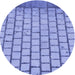 Square Patterned Jeans Blue Rug, pat2188blu