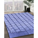 Machine Washable Transitional Jeans Blue Rug in a Family Room, wshpat2188blu