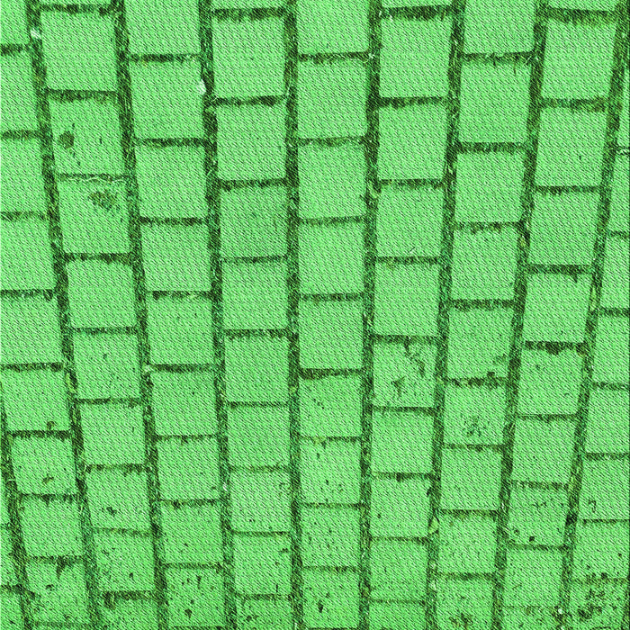 Machine Washable Transitional Neon Green Rug, wshpat2188grn