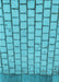 Machine Washable Transitional Bright Cyan Blue Rug, wshpat2188lblu