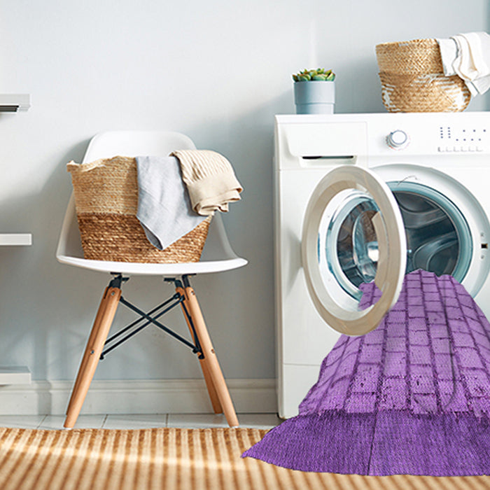 Machine Washable Transitional Violet Purple Rug in a Washing Machine, wshpat2188pur