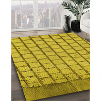 Patterned Dark Bisque Brown Rug, pat2188yw