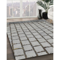 Patterned Carbon Gray Novelty Rug, pat2188