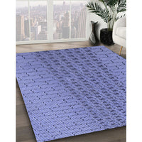 Patterned Sky Blue Rug, pat2189blu
