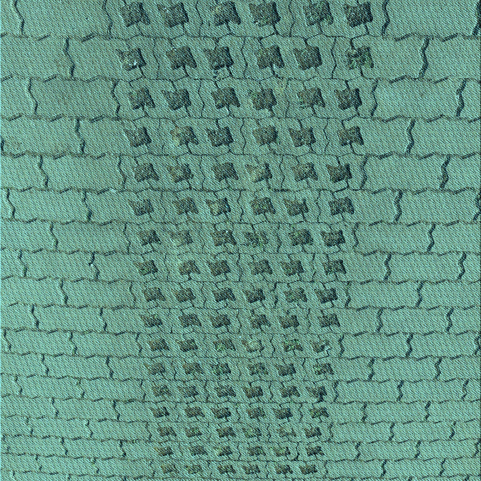 Machine Washable Transitional Sea Green Rug, wshpat2189lblu