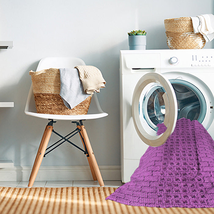 Machine Washable Transitional Bright Neon Pink Purple Rug in a Washing Machine, wshpat2189pur