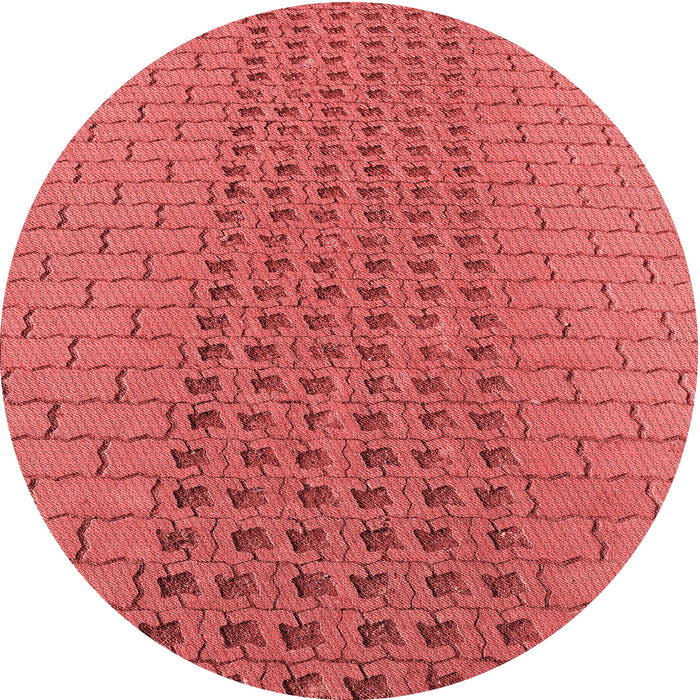 Square Patterned Red Rug, pat2189rd