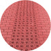 Square Patterned Red Rug, pat2189rd