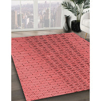 Patterned Red Rug, pat2189rd
