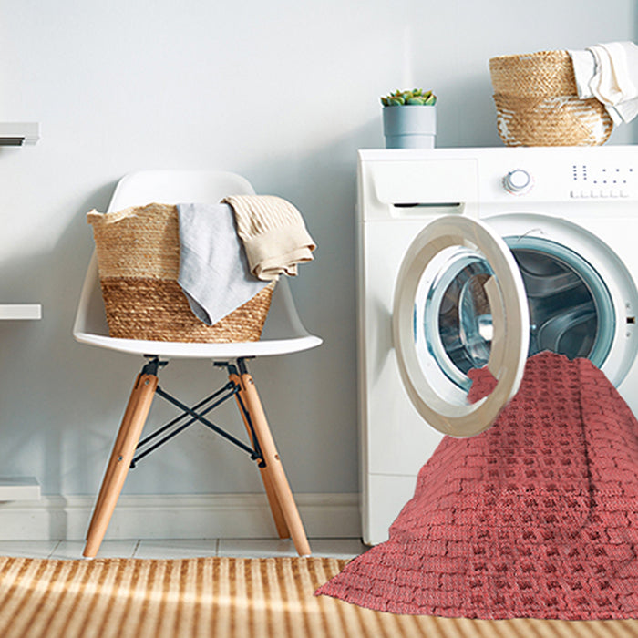 Machine Washable Transitional Red Rug in a Washing Machine, wshpat2189rd
