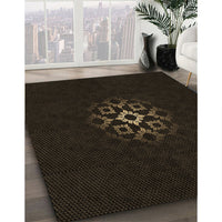 Patterned Milk Chocolate Brown Rug, pat219brn