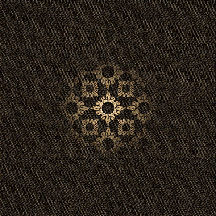 Round Patterned Milk Chocolate Brown Rug, pat219brn