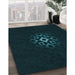 Machine Washable Transitional Black Rug in a Family Room, wshpat219lblu