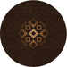 Square Patterned Red Brown Rug, pat219org