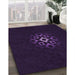 Patterned Purple Rug in Family Room, pat219pur