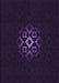 Machine Washable Transitional Purple Rug, wshpat219pur